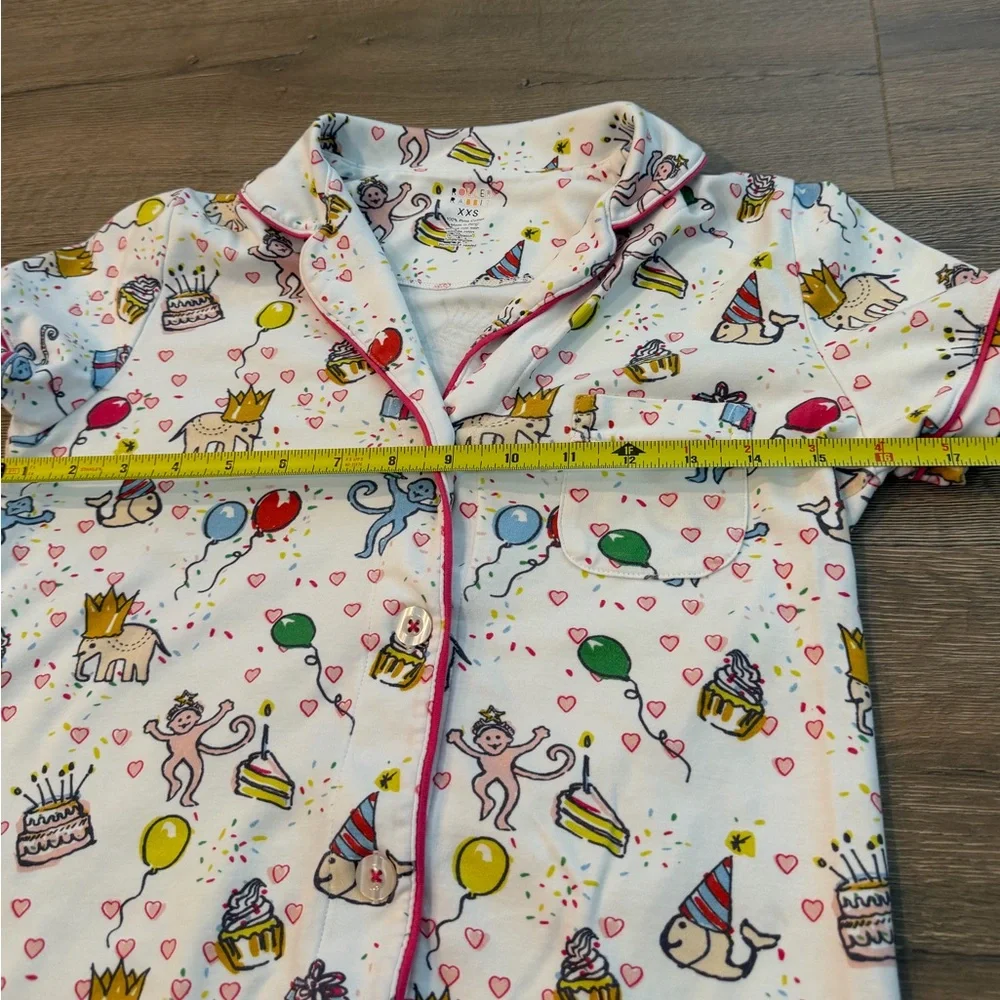 Roller Rabbit Birthday Bonanza Polo Pajamas Set XXS - Picture 7 of 8